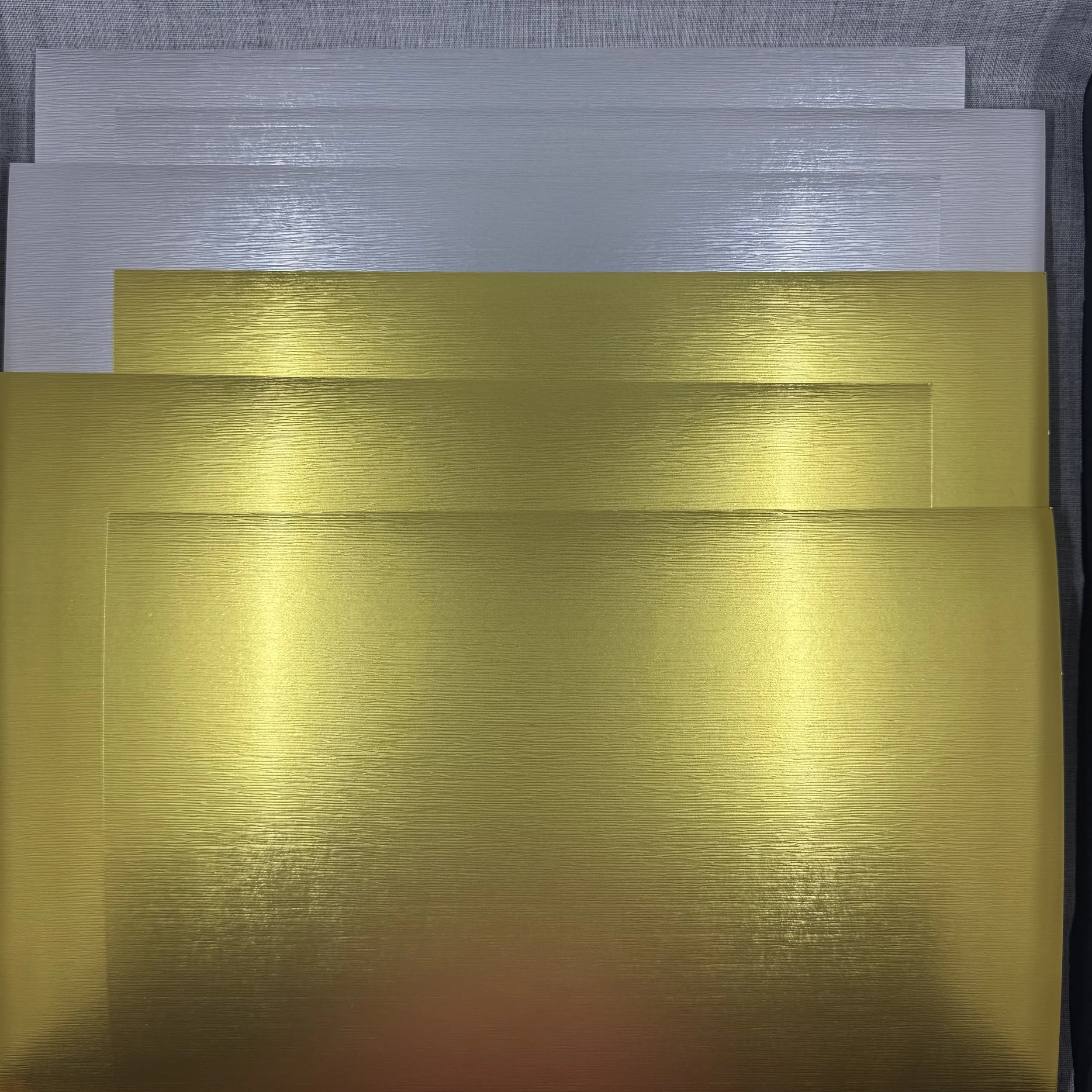 Brushed Silver & Gold Foil