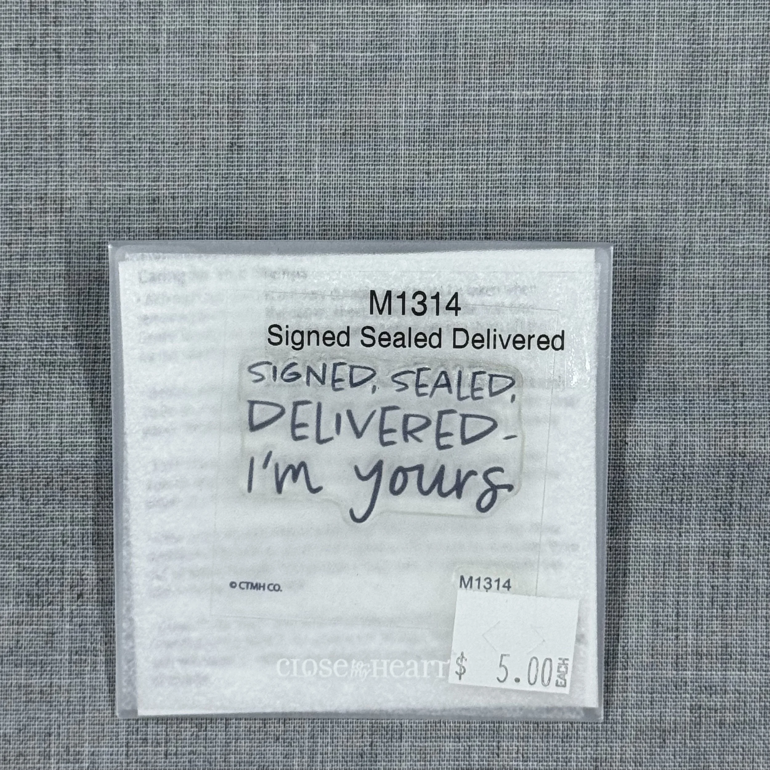 Signed Sealed Delivered