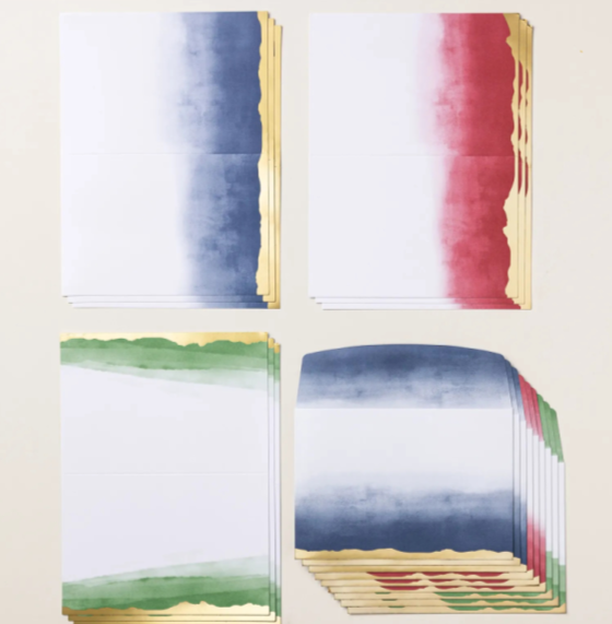 Gold Dipped Cards & Envelopes