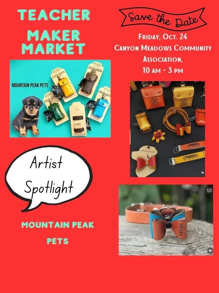 Come say hi this Friday 10-3pm at Canyon Meadows Community Centre!  And see all the other teacher vendors that have a creative side hustle! 🥰