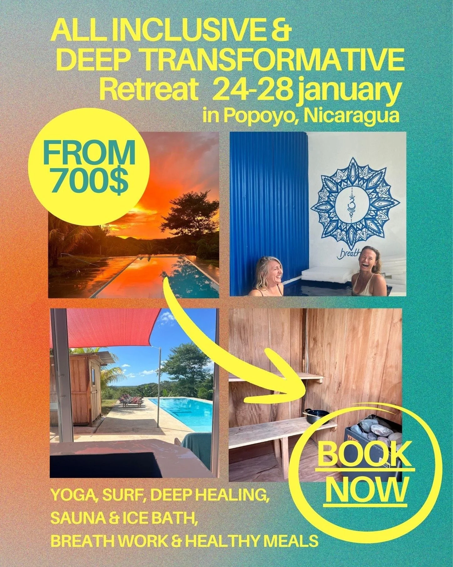 Experience some magical days, ✨  that are designed for you to heal and connect with yourself and others. Together with a small intimate group, you get to go on this transformative healing journey. 

What&rsquo;s Included
4-Night Stay - All rooms with