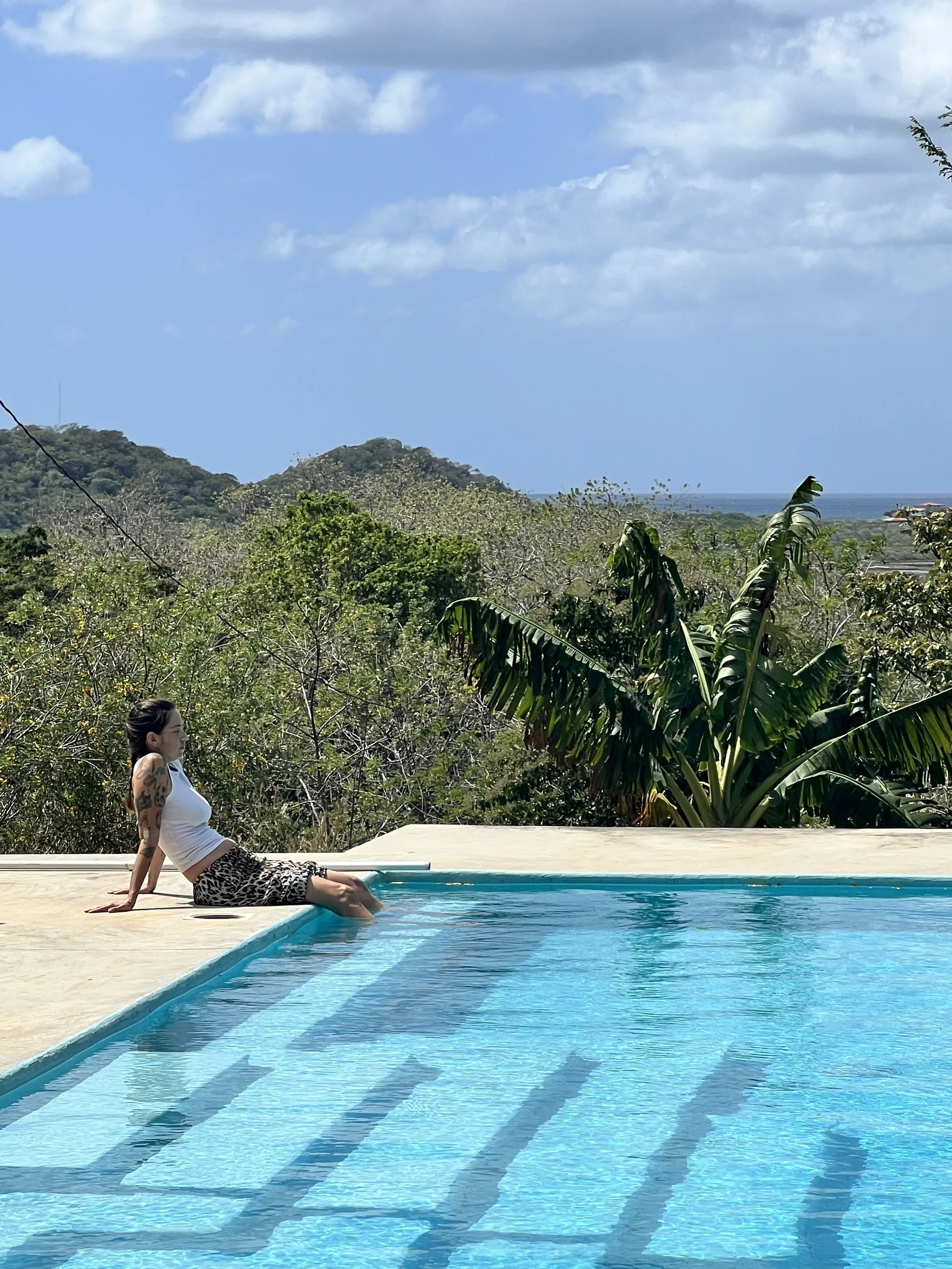 Lap pool at Soultribe Healing Center in Popoyo