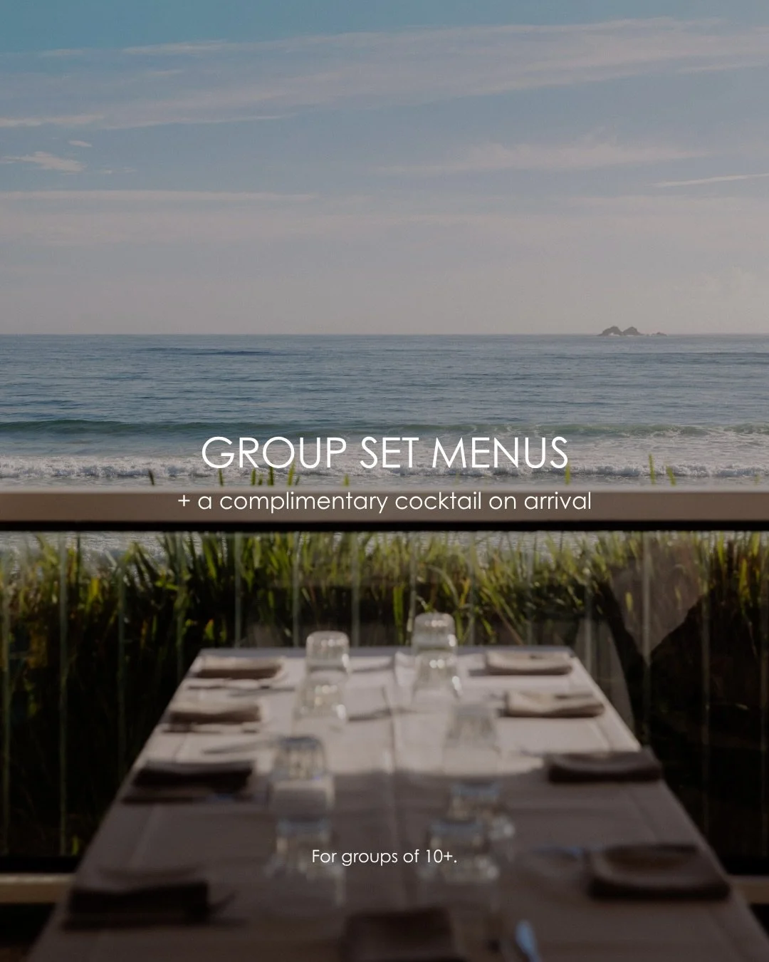 Our set menus are made for sharing, built around the season and the best of the region. Three menus to choose from, starting at $110 per person, available for groups of 10 or more, for lunch or dinner.

For a limited time, every group of ten or more 
