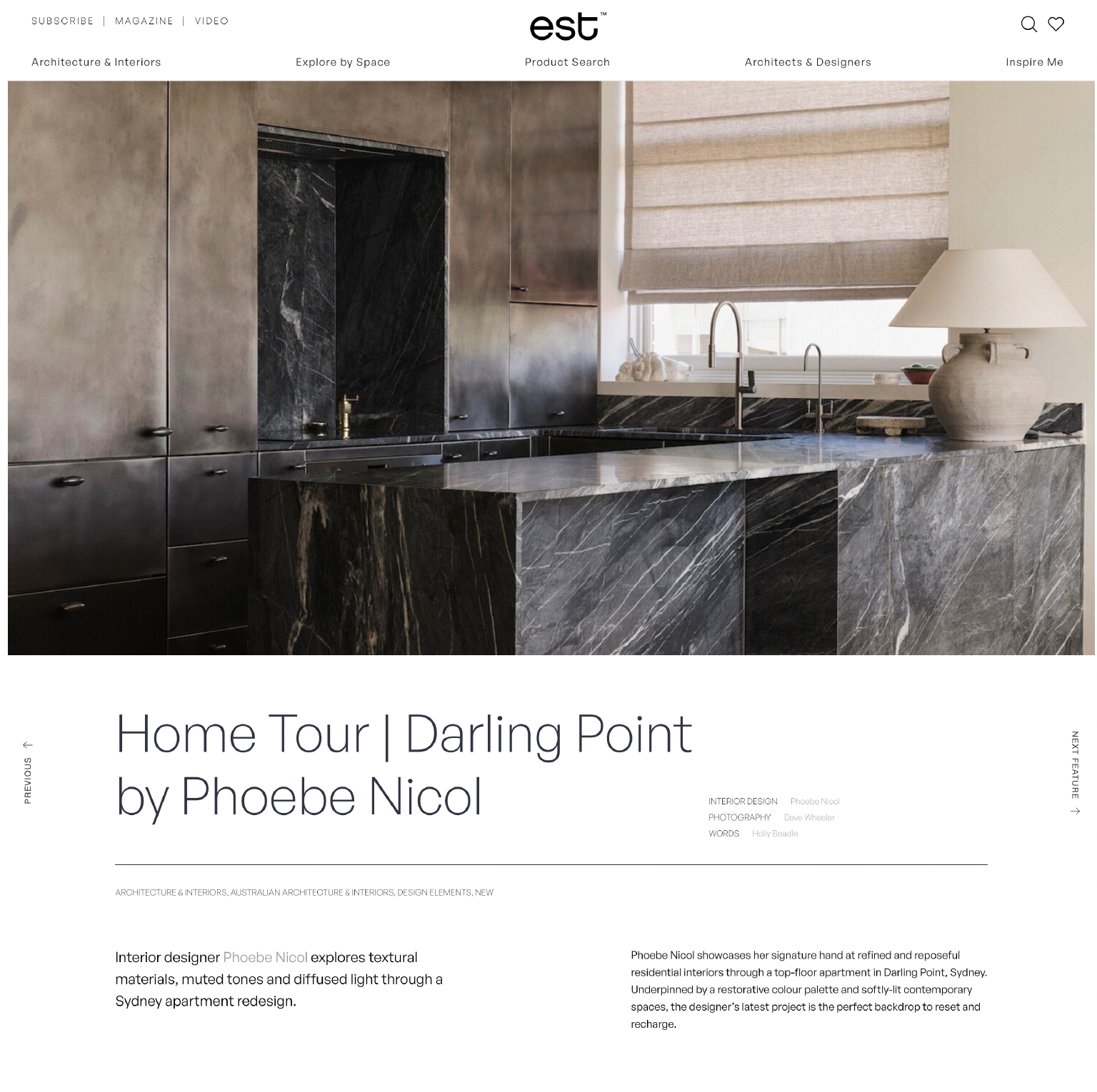 EST Living - Pheobe Nicole - Darling Point