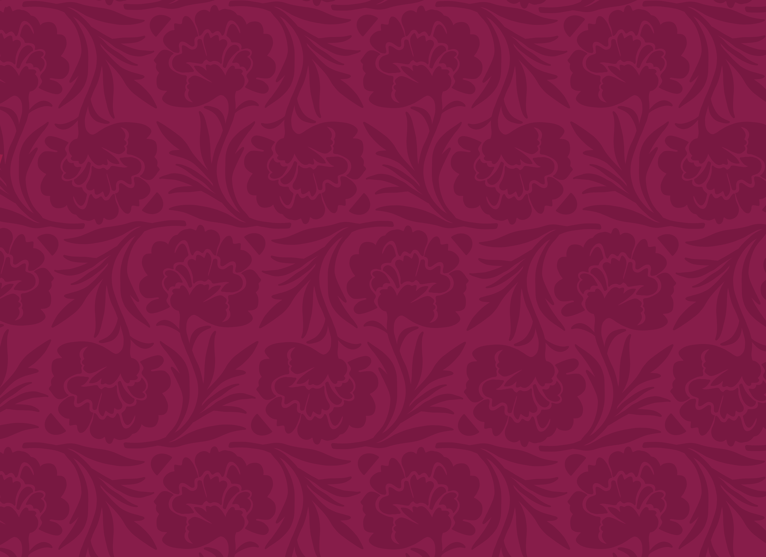 A seamless pattern of floral designs in shades of burgundy and dark red, with flowers and leaves arranged in a repeating pattern.