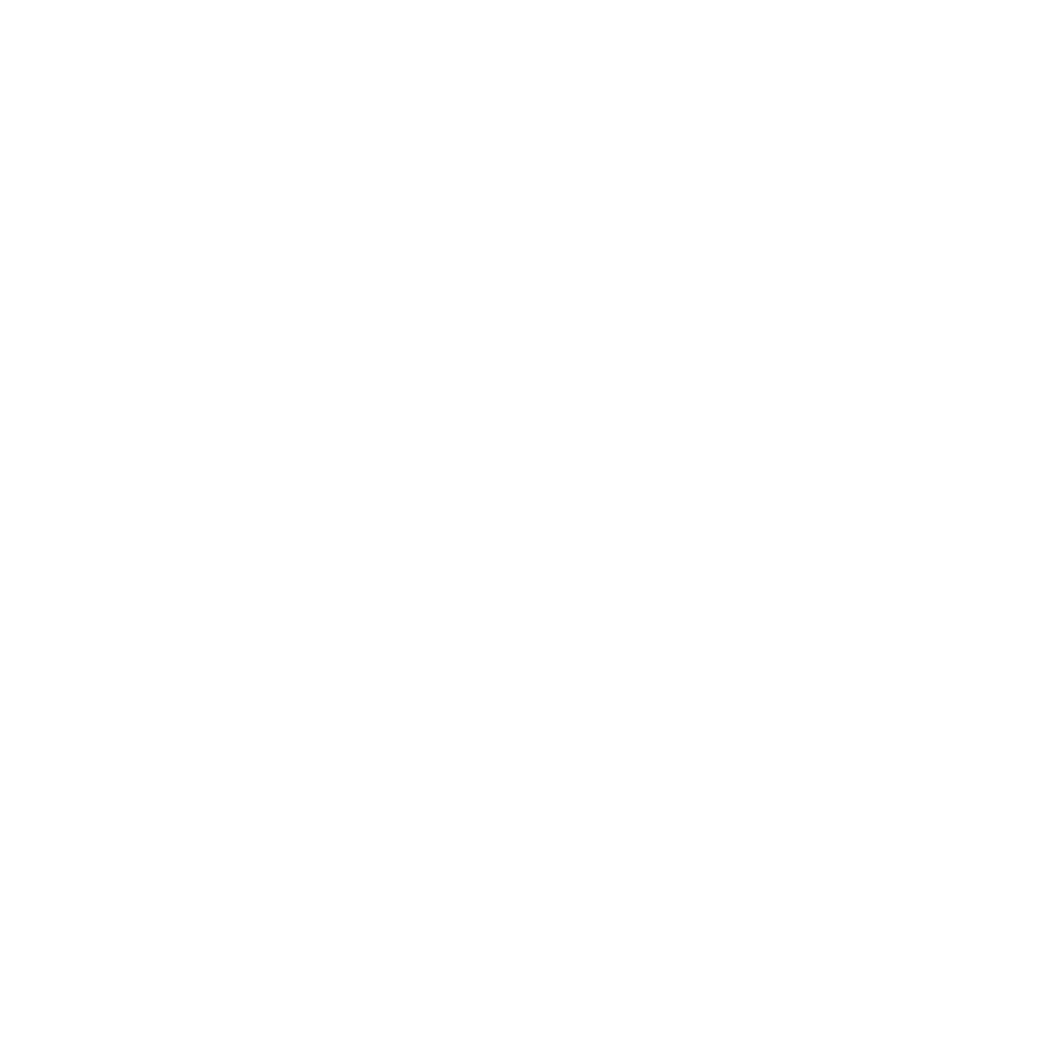 White outline of a flower with leaves on a black background.