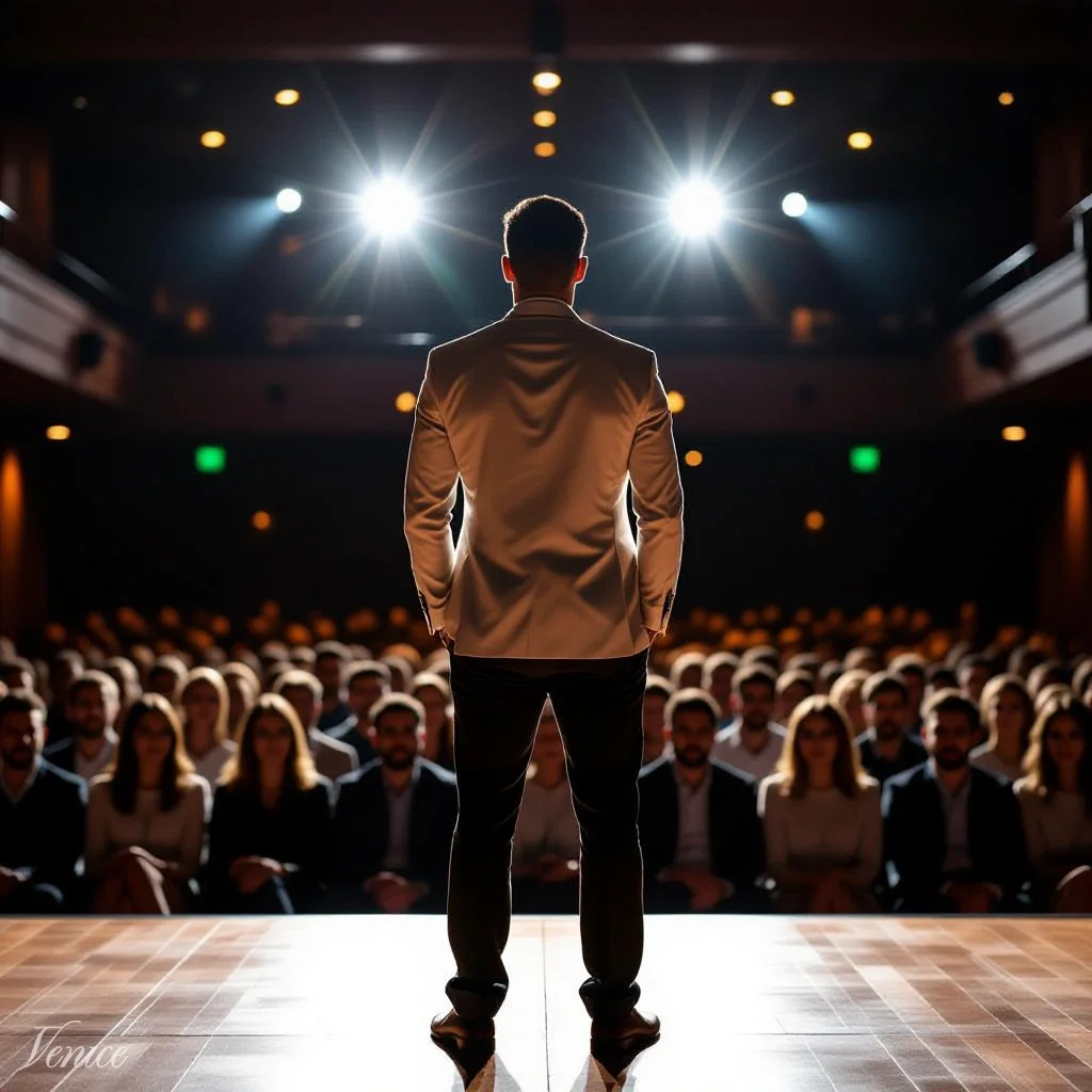 Joshua McBride Gives Keynote On Stage