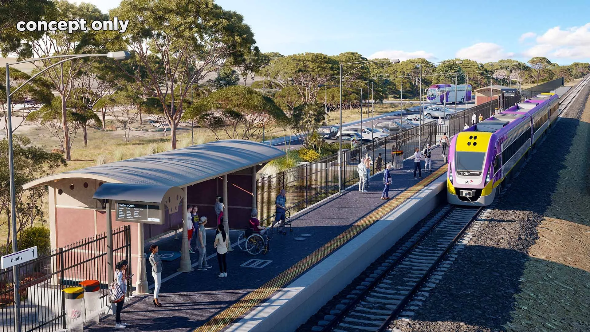 Modern house with large glass windows in a mountainous landscape with dry grass and sparse trees.