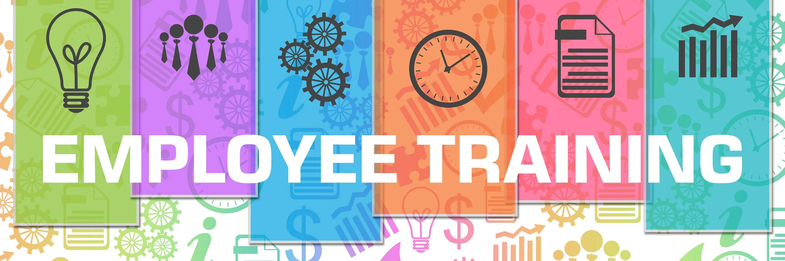 Employee Training Business Symbols Colorful Texture Stripes by Gestaldt