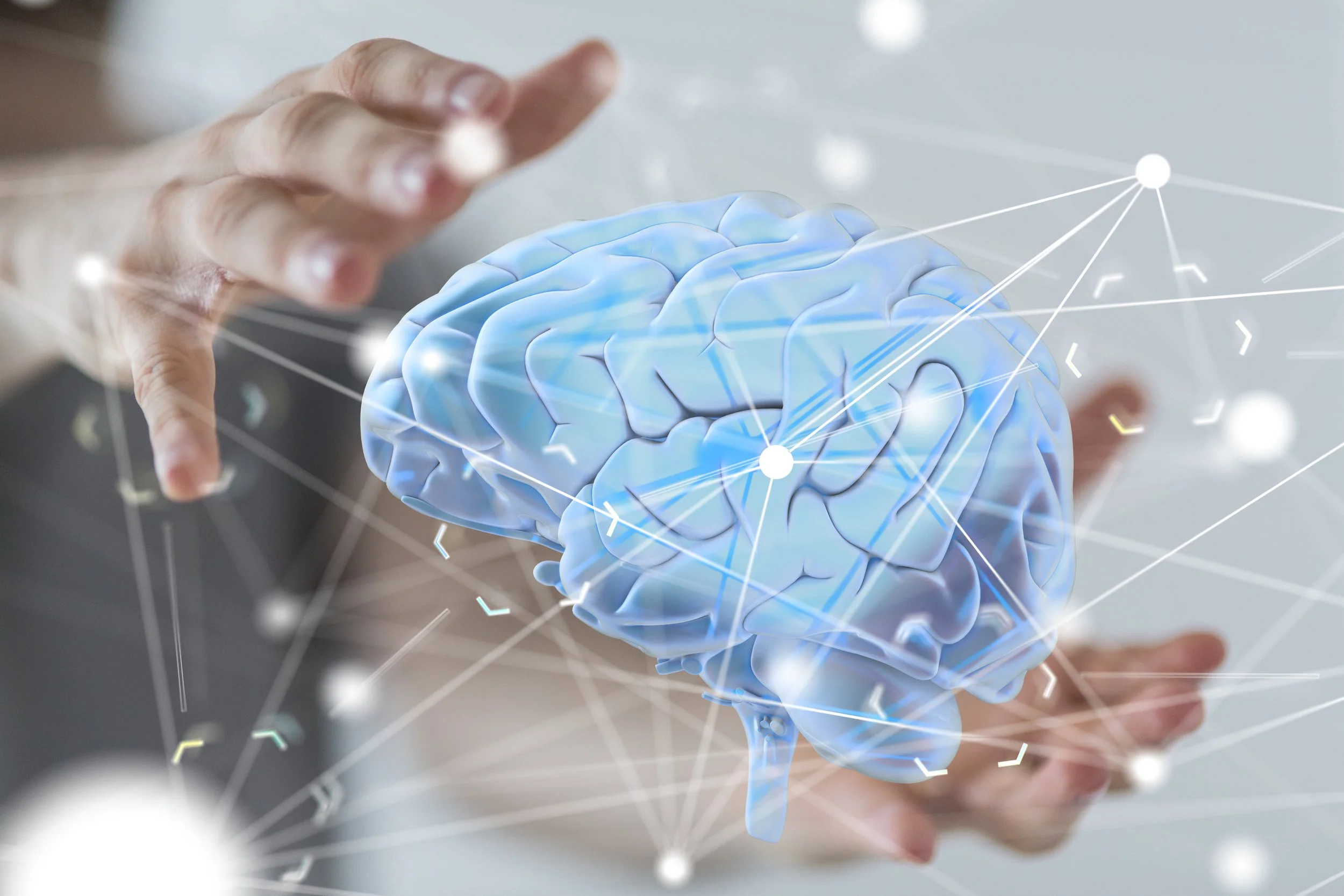 Executive connecting frontline insights, operational dashboards and customer signals to a clear decision pathway, illustrating the flow from information to action and measurable outcomes.