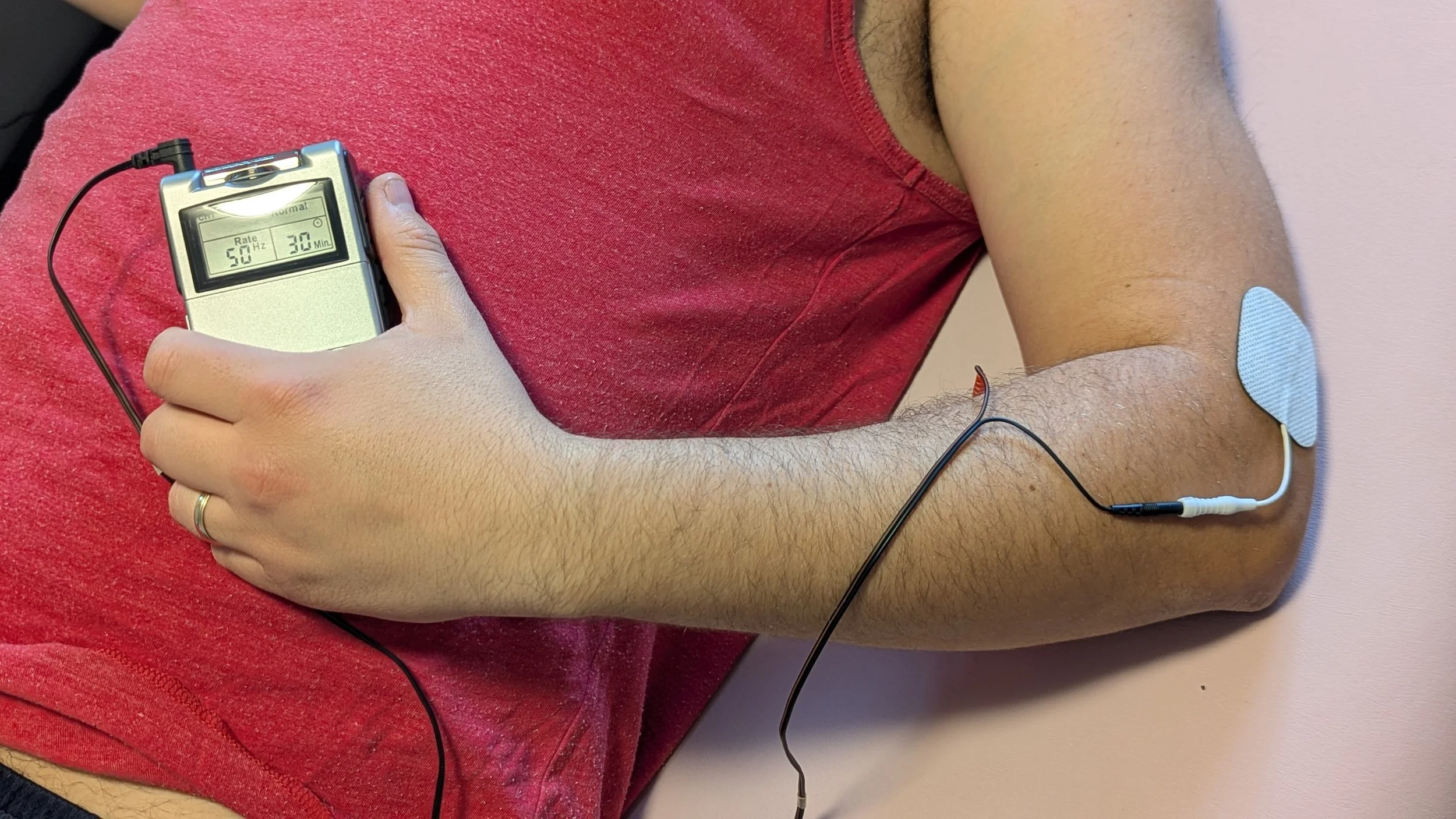 TENS helps to alleviate joint pain. Electrical modalities in Physiotherapy