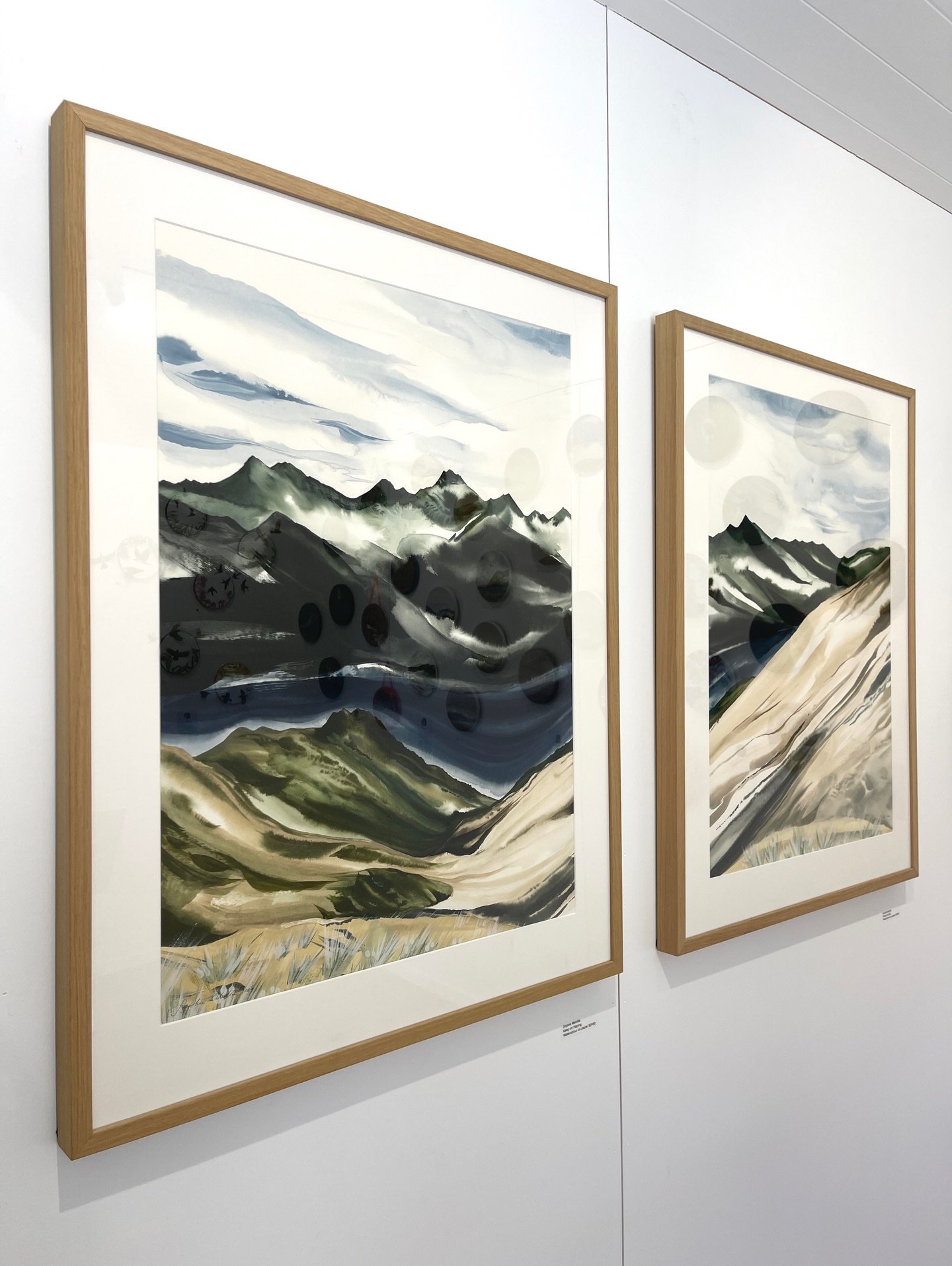 &lsquo;Peace Be Still&rsquo; and &lsquo;Keep On Hoping&rsquo; original watercolour paintings on paper by @sophiemelville_artist 

#nzart #nzartists #wanaka