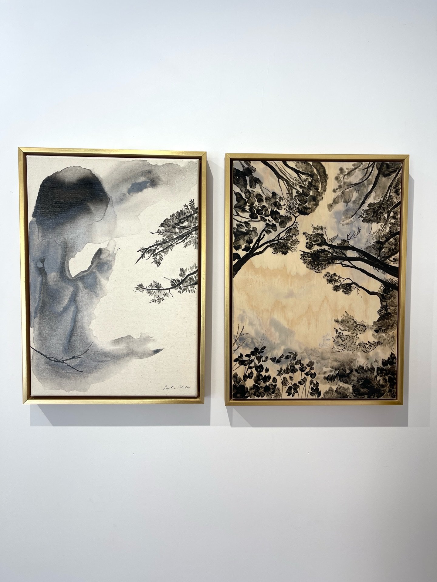 For our exhibition &lsquo;Airborne&rsquo; @sophiemelville_artist has painted dreamlike scenes from the forest floor using oil paint on both natural wood and raw canvas.
&lsquo;Above from below&rsquo; invites a moment of awe while getting lost in the 