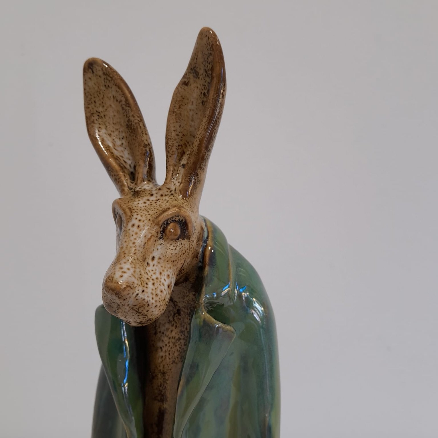 Sneak peak number 2, hares with shiny green coats! New work from @suerutherford_ceramics for our upcoming exhibition &lsquo;Green&rsquo;, opening October 2.