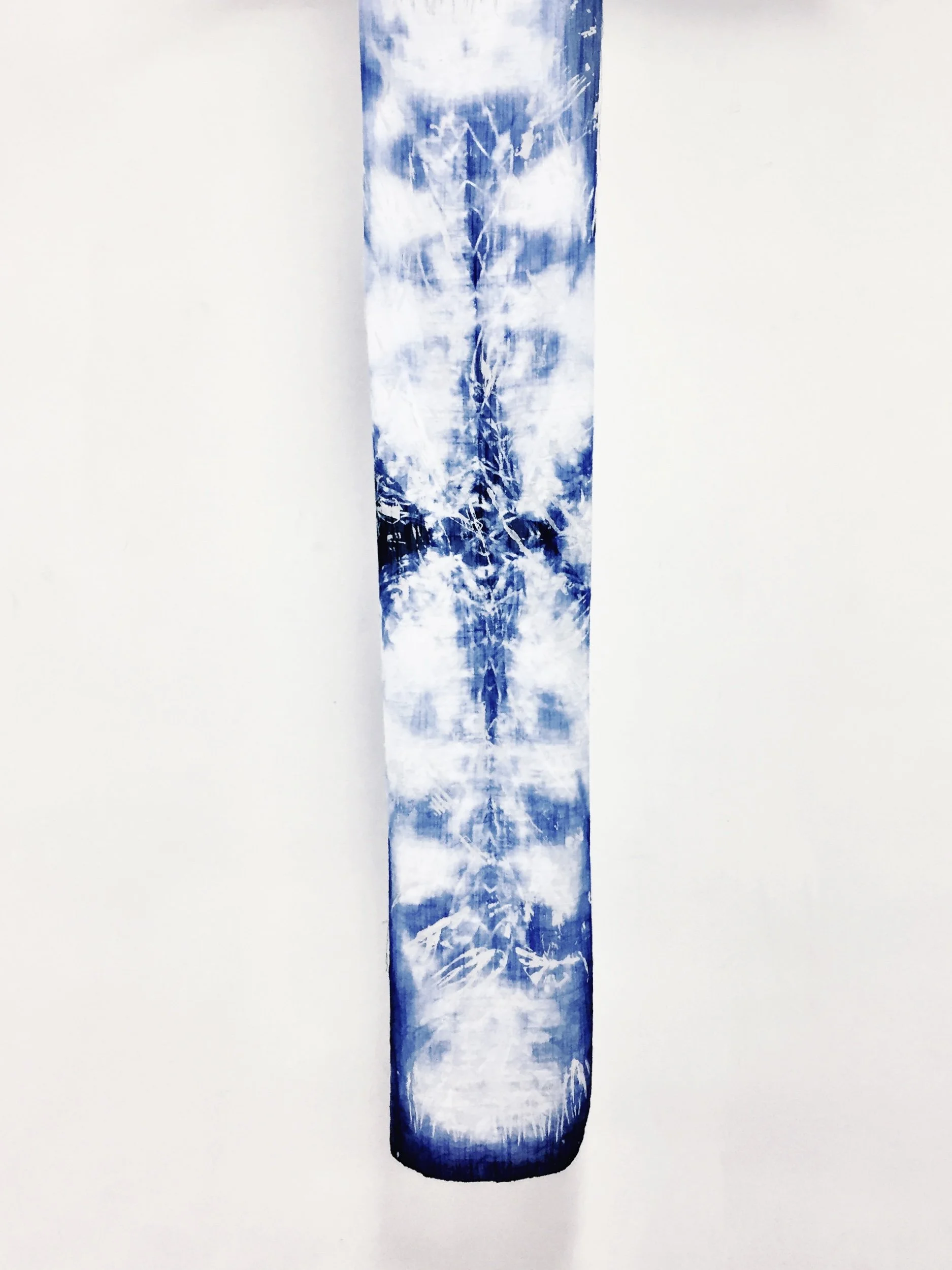 Alps, 100x30 cm, Tie dyeing, scouring, 100% Silk