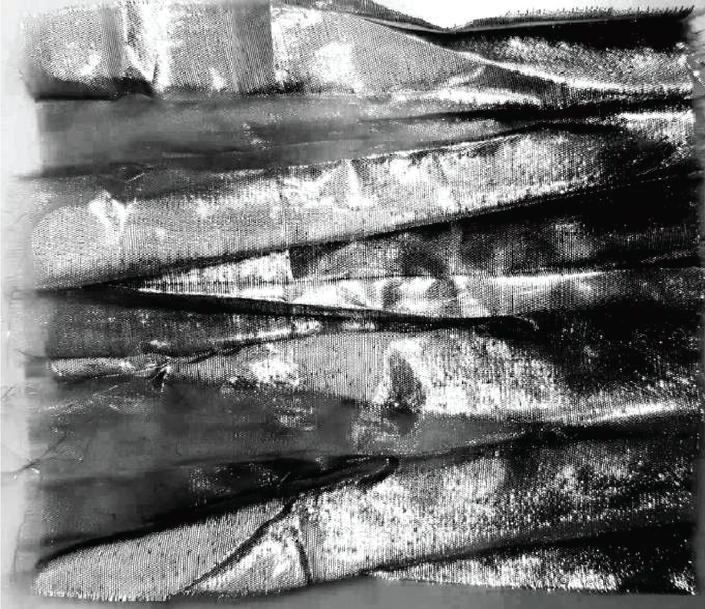 4thDimension_003, 15X15cm, Tie Dyeing, Metallic Effect, 100% Silk