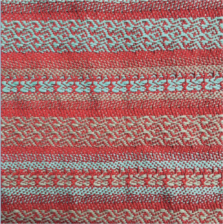 Summer Azure Butterfly_hand weave
Cotton/polyester blended yarns
181 Tex X 60 Tex
9 X 10 (thread/cm)