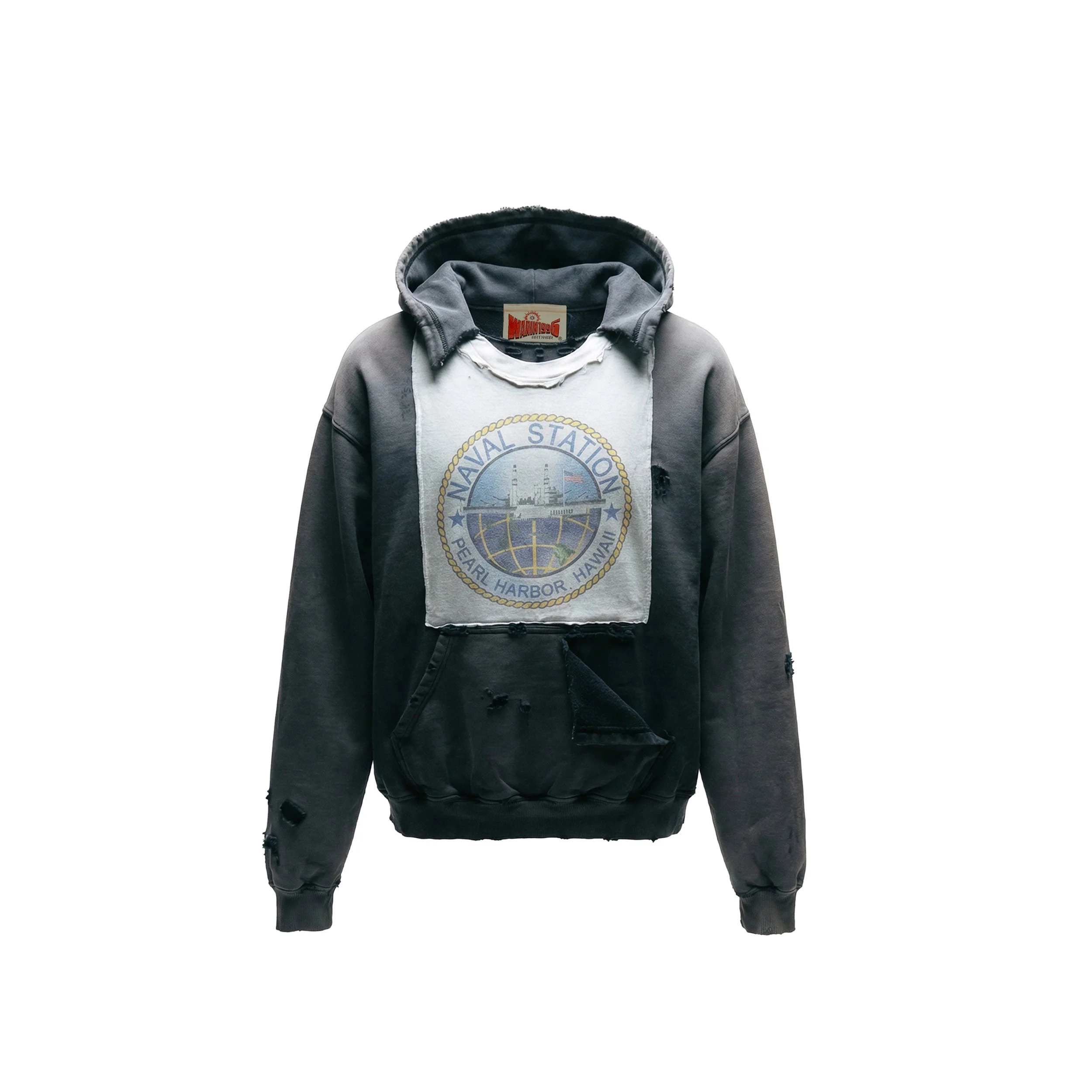 Naval Station Pearl Harbor Sun Faded Hoodie XL