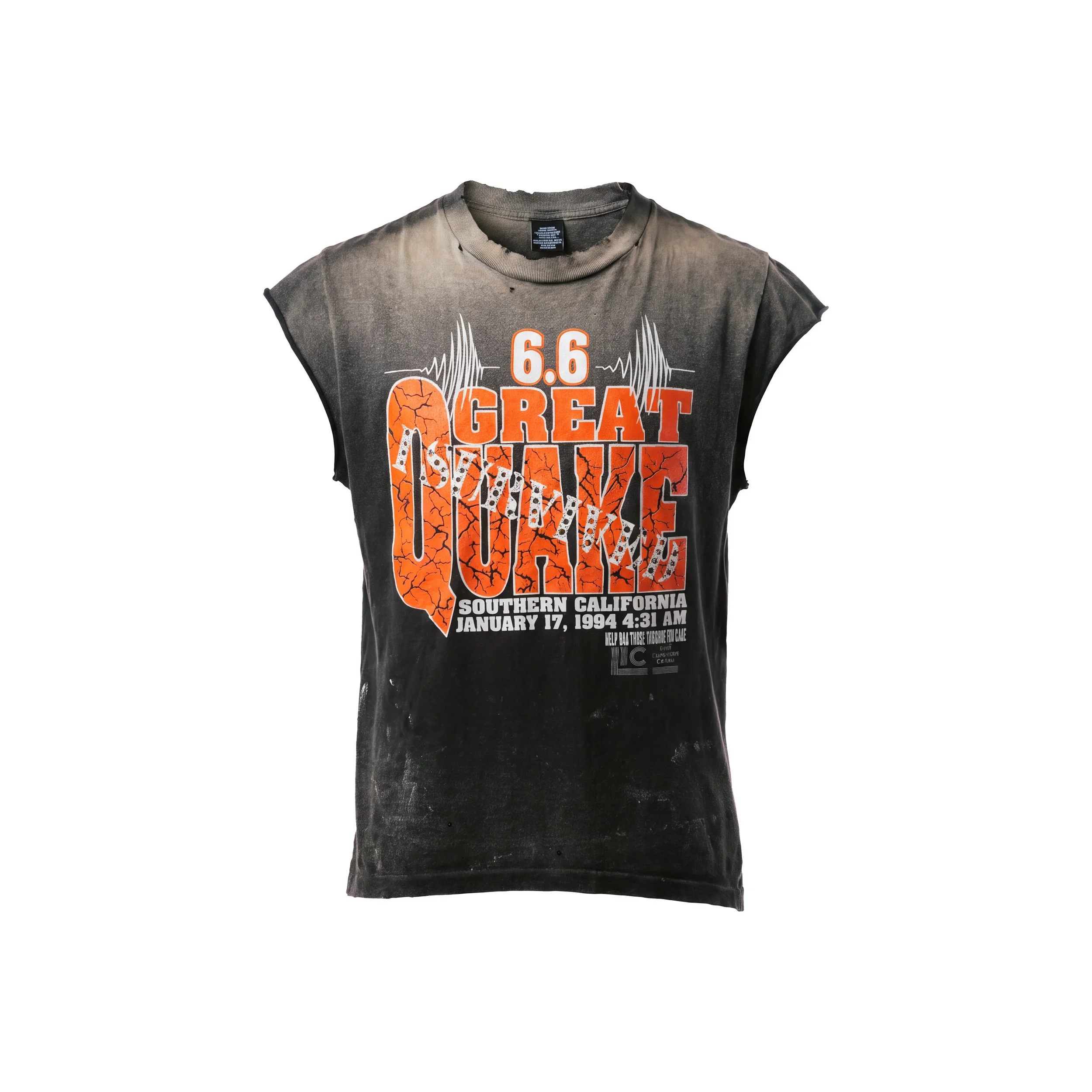 Great Quake cut off sun faded tee 1 of 1 L