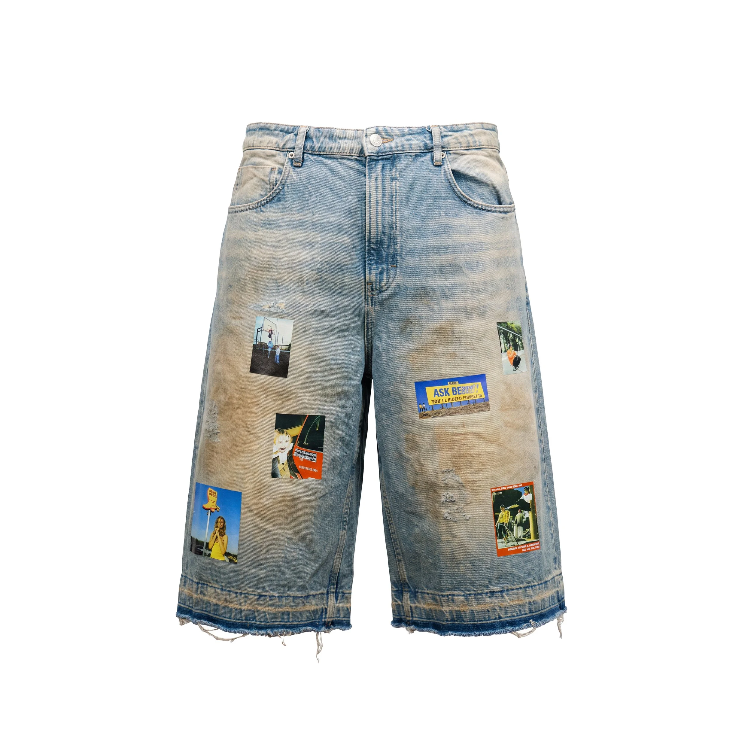 Beno upcycled mid length long jorts size 34