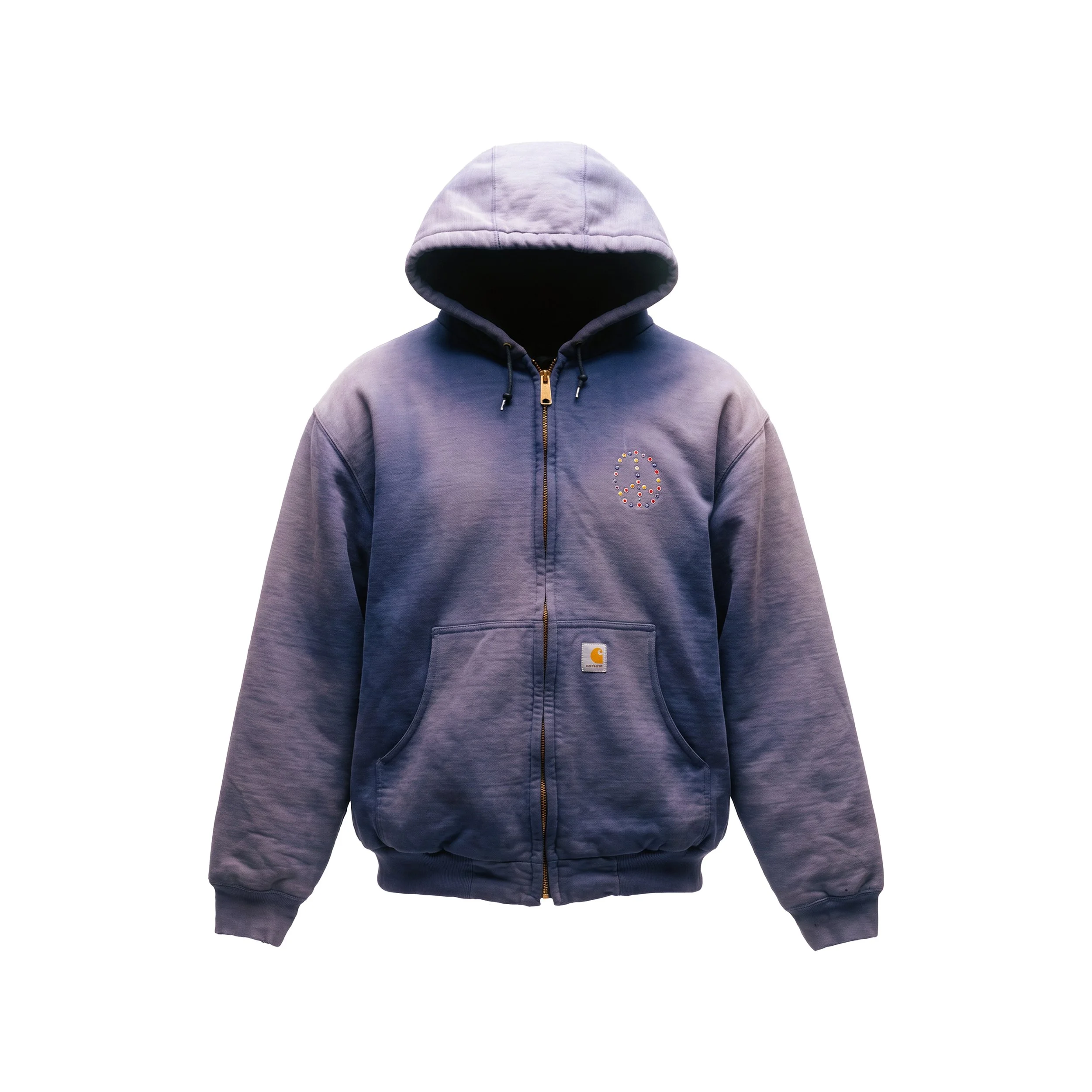 Vintage Carhartt studded up cycled zip XL