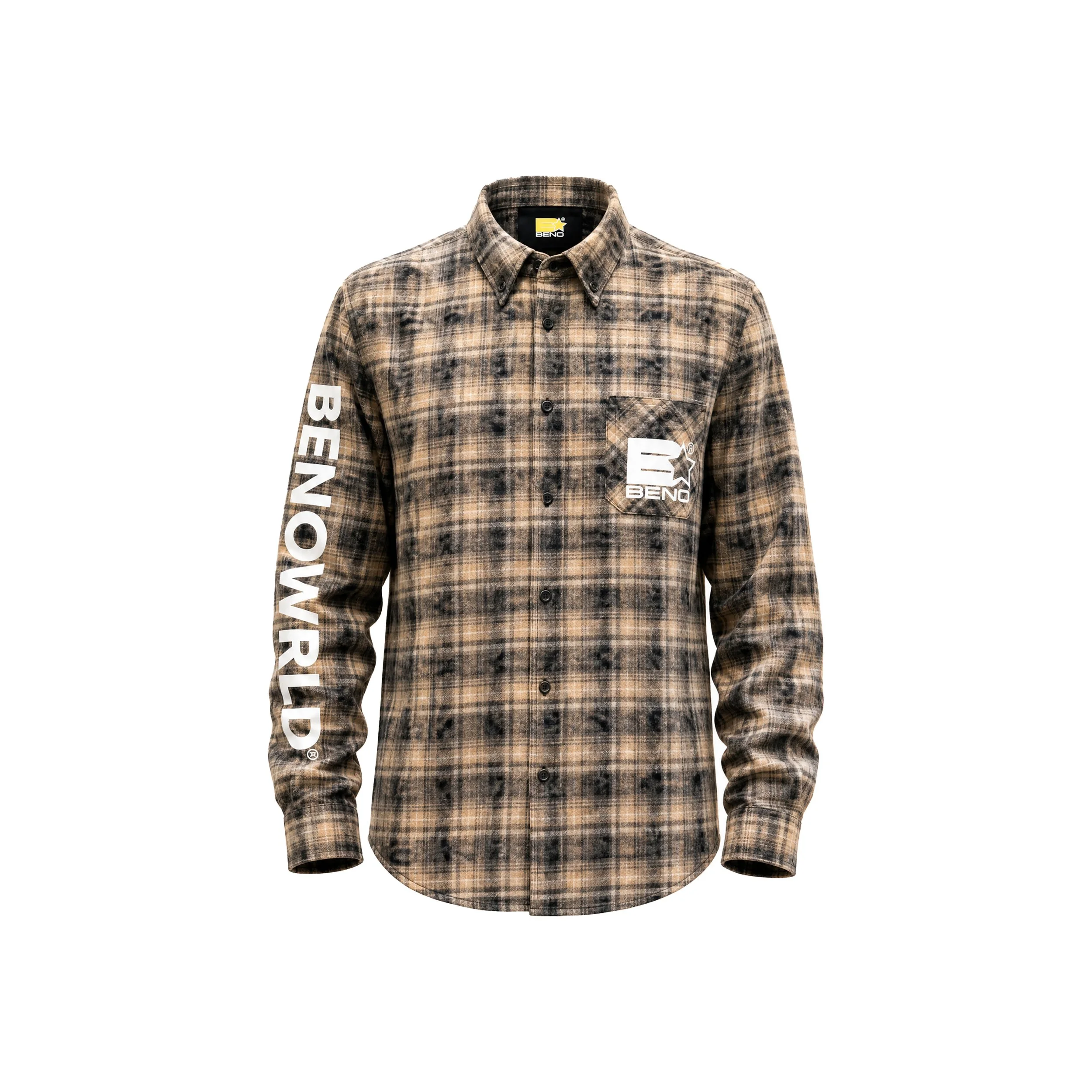 Upcycled beno flannel L