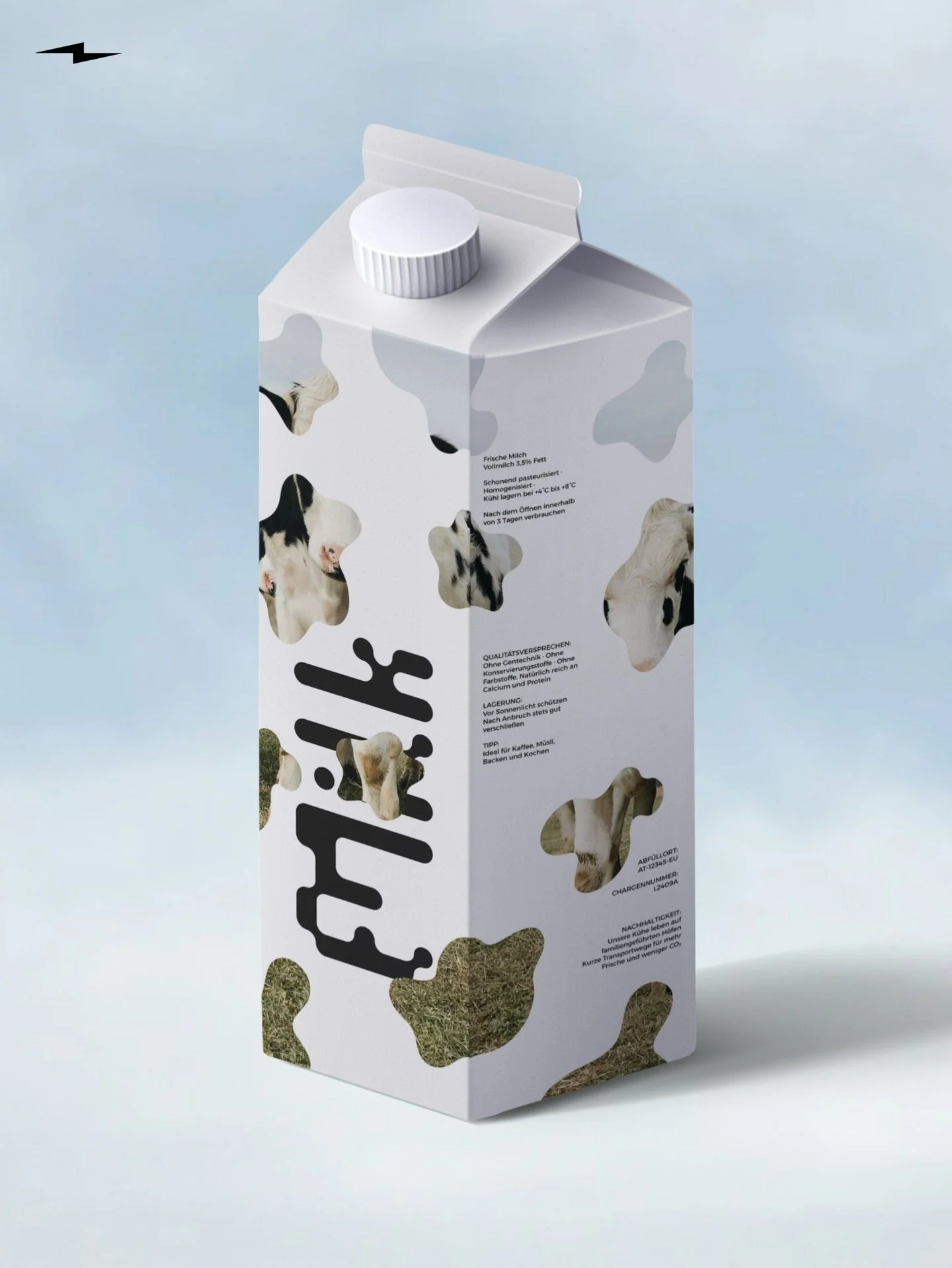 ✨M wie Milch.✨
Mein Branding f&uuml;r diese Milch vereint Klarheit, Ruhe und Eleganz: viel Wei&szlig;raum, klassische Kuhflecken und ein einzigartiges Logo, das die feine Struktur der Milch in subtiler Form widerspiegelt. 🥛🤍

Wie findet ihr das Pac
