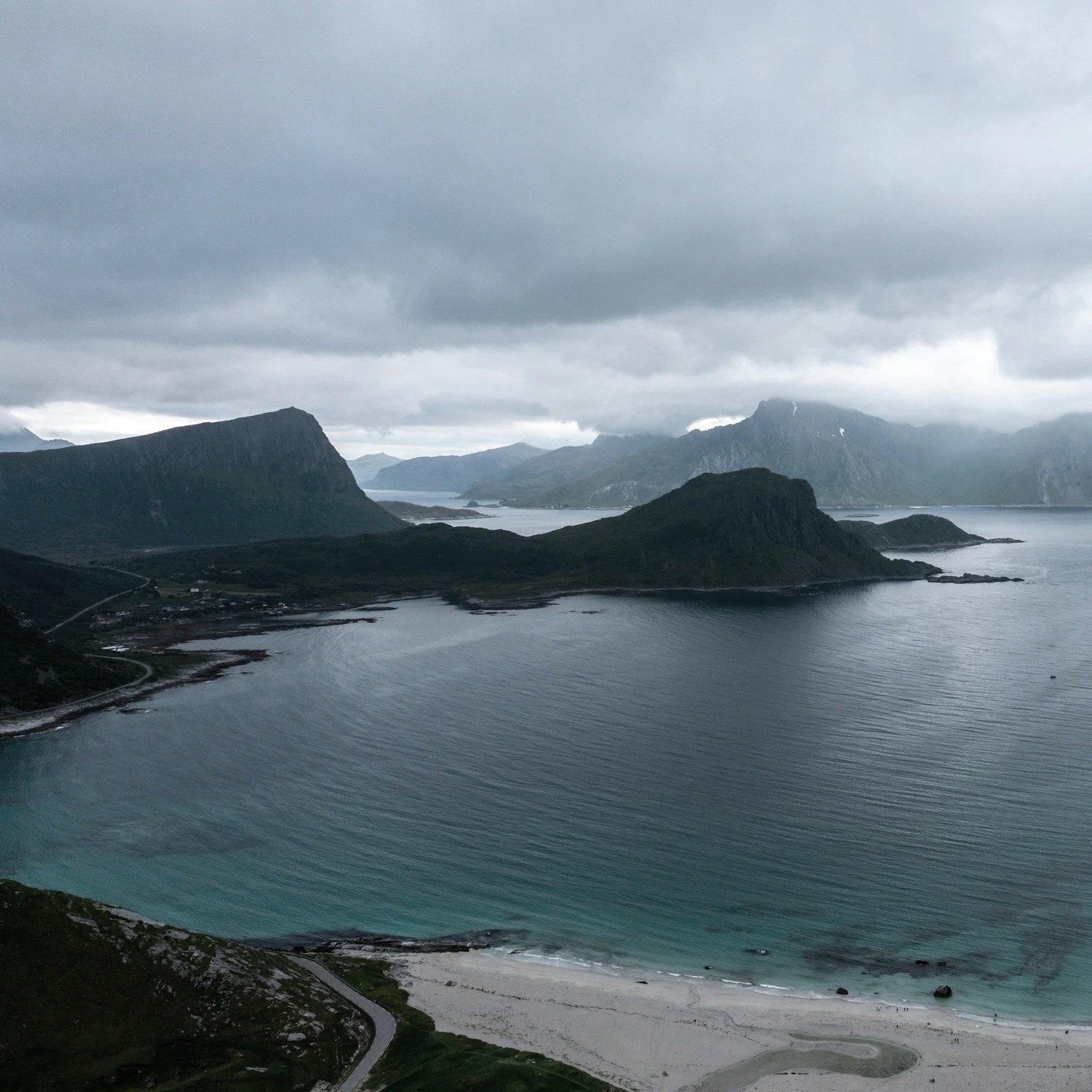 Beach in stormy weather - Lofoten