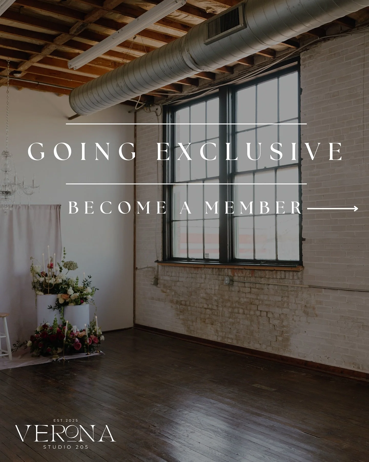 Starting Sept 1st Verona Studio 205 goes members-only! Only 3 spots left to join. Don’t miss the chance to create, shoot, and give your clients the luxury experience they deserve. 
.
.
.
#sanantoniostudio #VeronaStudio205 #studiosinsanantonio #