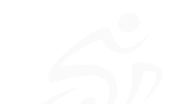Logo of a person running or sprinting in a stylized design with a black background.