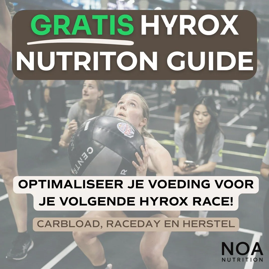Doe jij mee aan Hyrox Maastricht of Hyrox Utrecht?
Weet jij al wat je moet eten om het uiterste uit jouw Hyrox te halen?
Met mijn gratis Hyrox Quick Guide ontdek je precies:
✔️ Hoe je carbload vóór je race
✔️ Wat je eet op raceday ze
