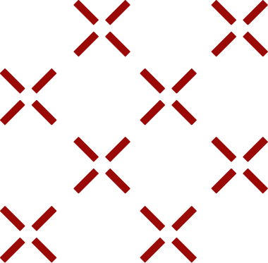 Pattern of red X marks on a black background.