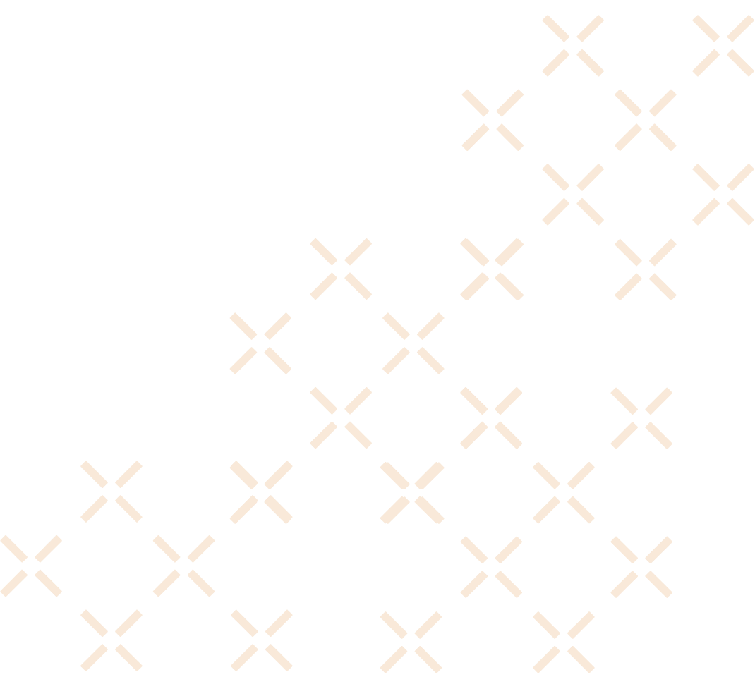 A pattern of dotted diagonal lines and X shapes on a black background.