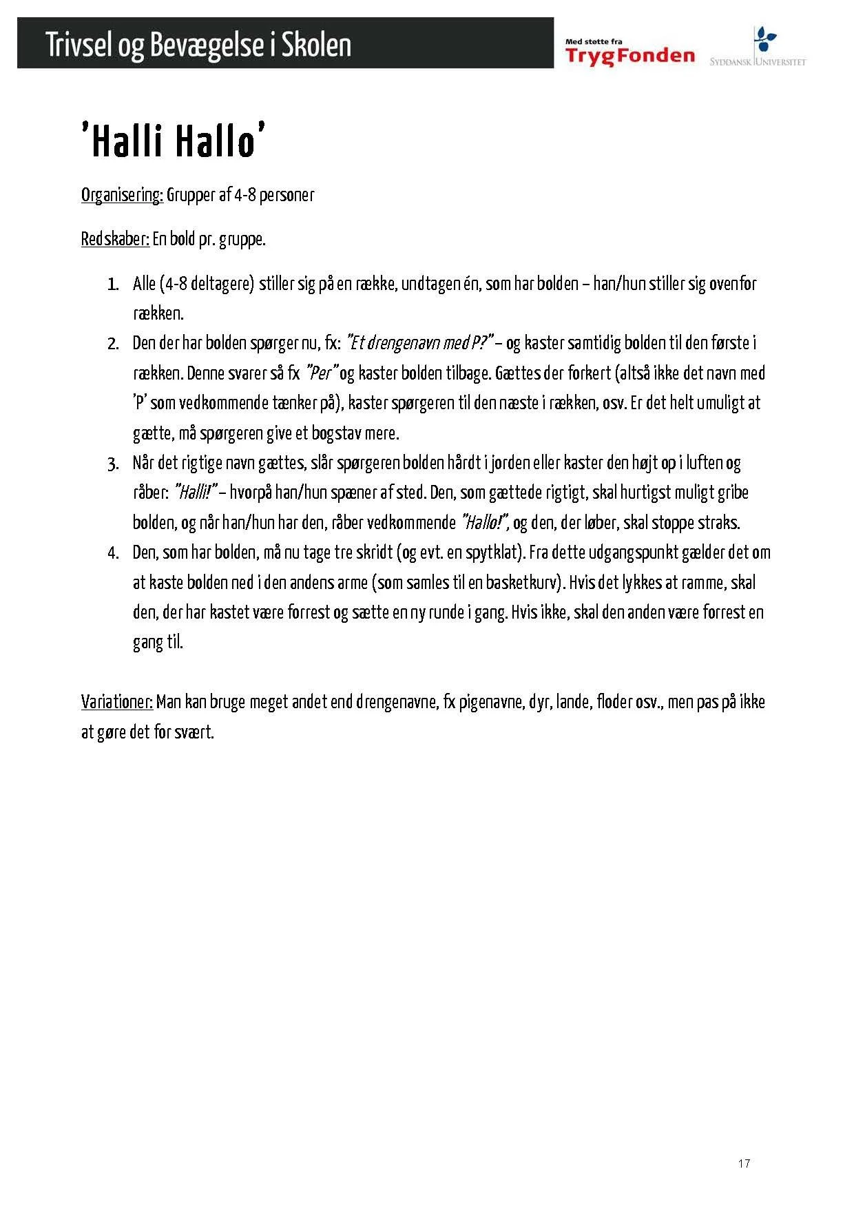Billede af tekst til en leg