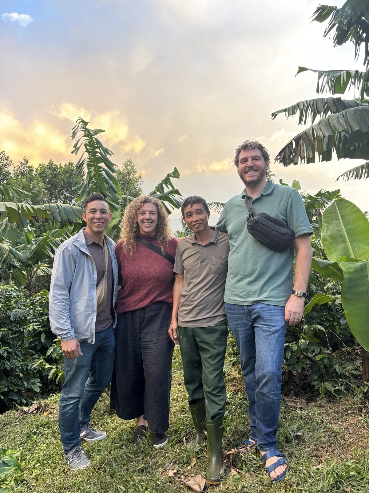 This farmer has a huge banana farm, where he plants other various trees and vegetation for the biodiverse health of the farm.