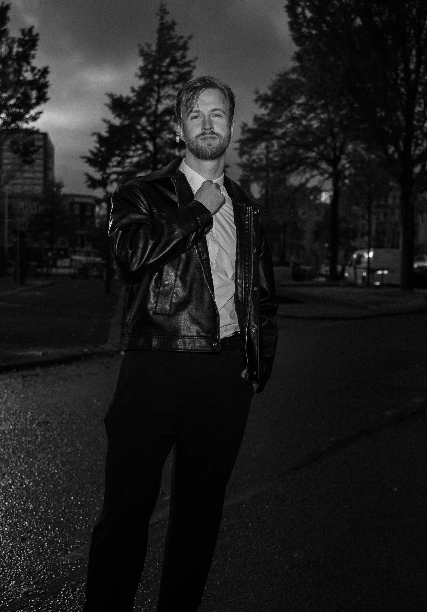 Editorial fashion model photography, black & white