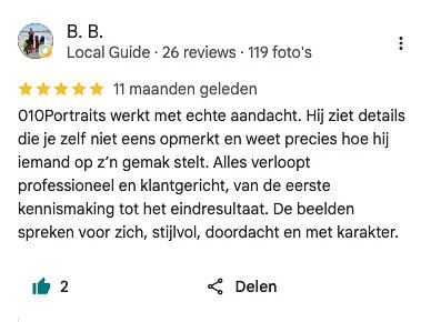 review van een tevreden klant