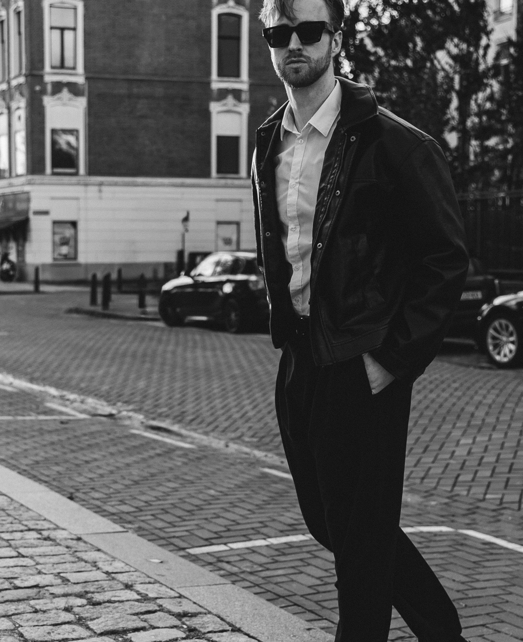 Editorial fashion model photography, black & white