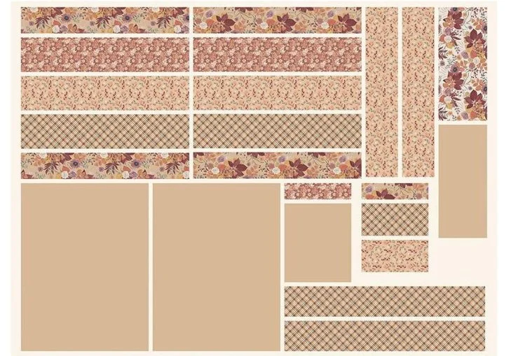 Evening on the Prairie Home Décor Cottage Core Tote Panel Sienna  HD16755-SIENNA