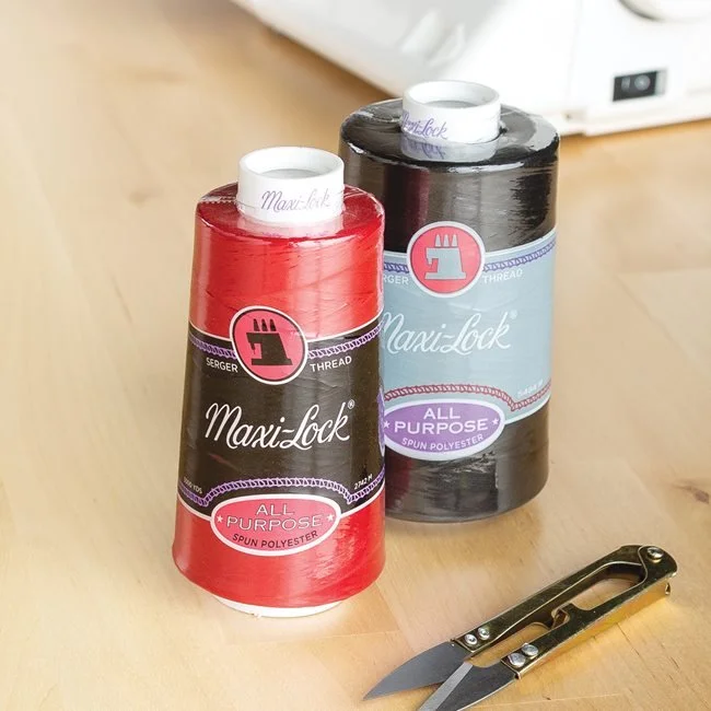 Maxi-Lock Serger Spun Polyester Thread - 3,000 yds.  White or Black