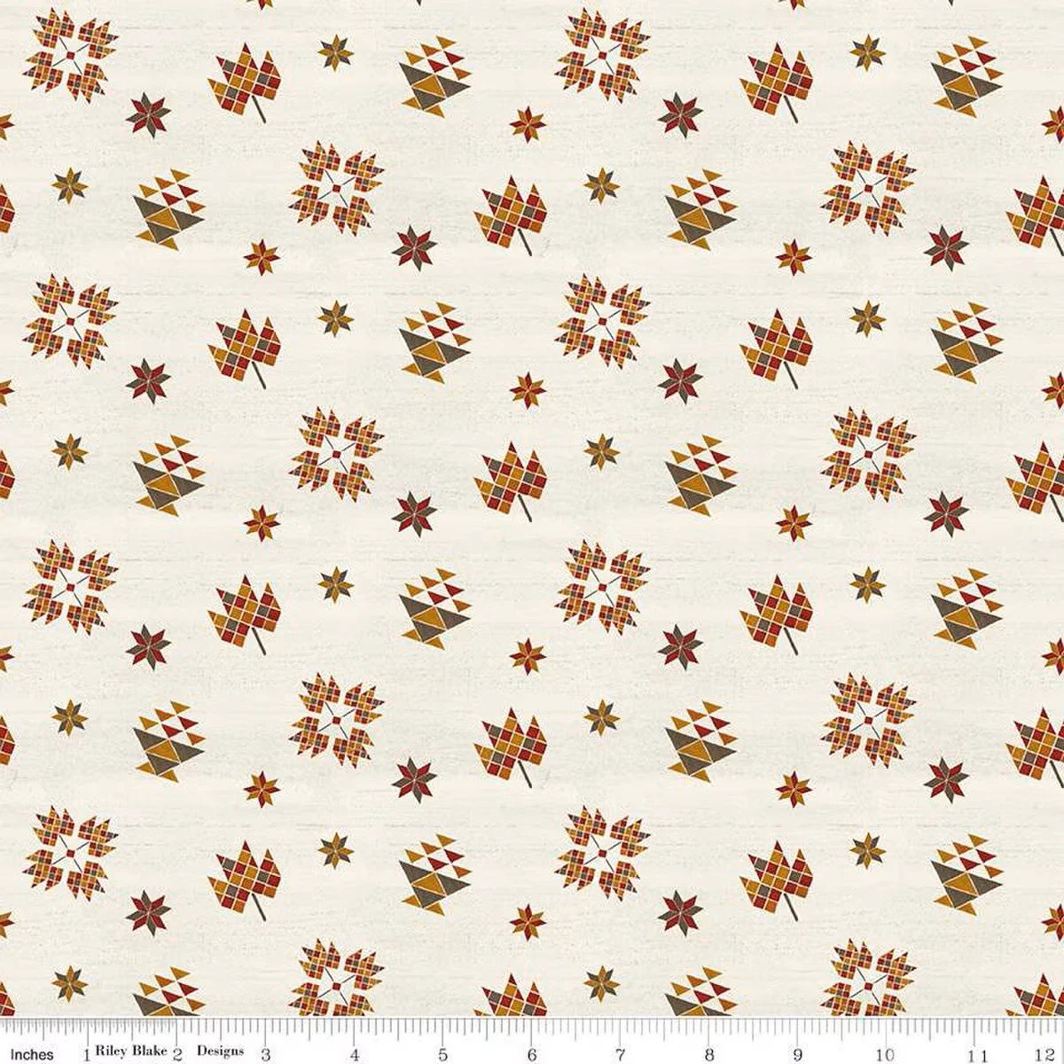 Covered Bridges in Fall Block Toss Cream  C16213-CREAM