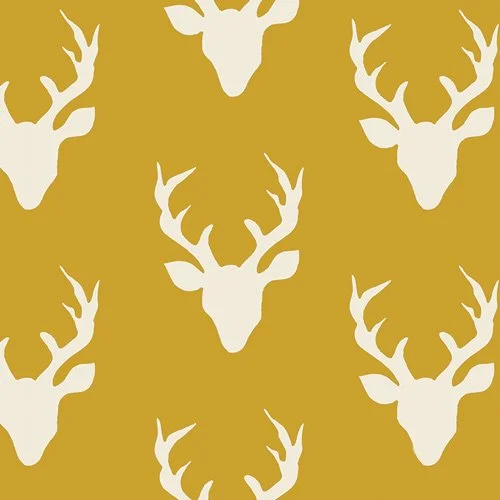 Buck Forest Mustard in Knit 95/5 cotton lycra knit