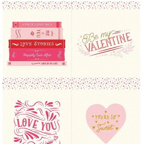 Sweetheart Love Stories Pillow Panel Sparkle  SP15508-PANEL