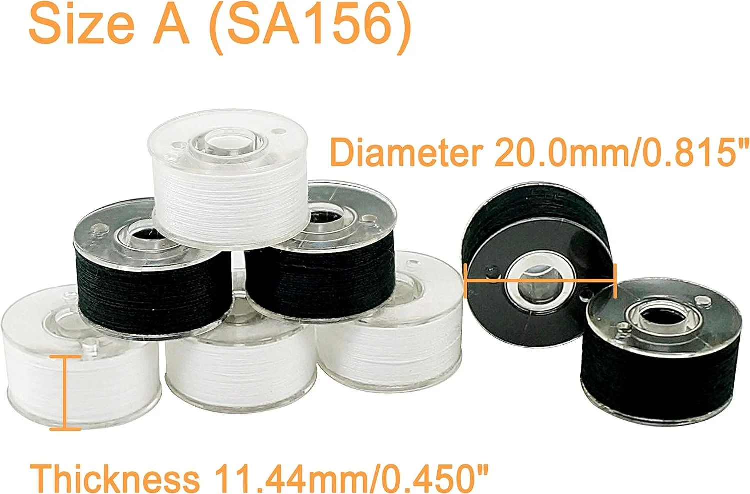 Black Or White Tread with a full bobbin to match