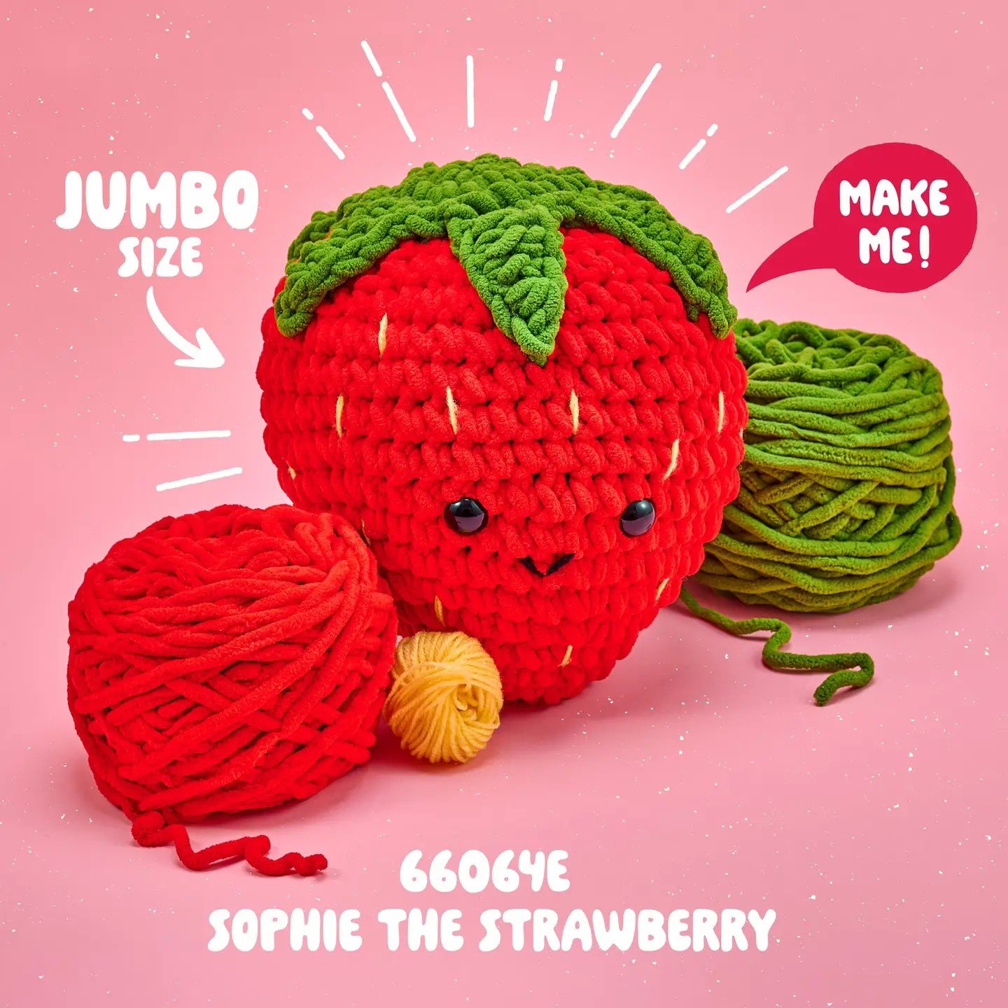 Bucilla ® Amigurumi Cuddler Crochet Kit - Sophie Strawberry SKU: 66064E