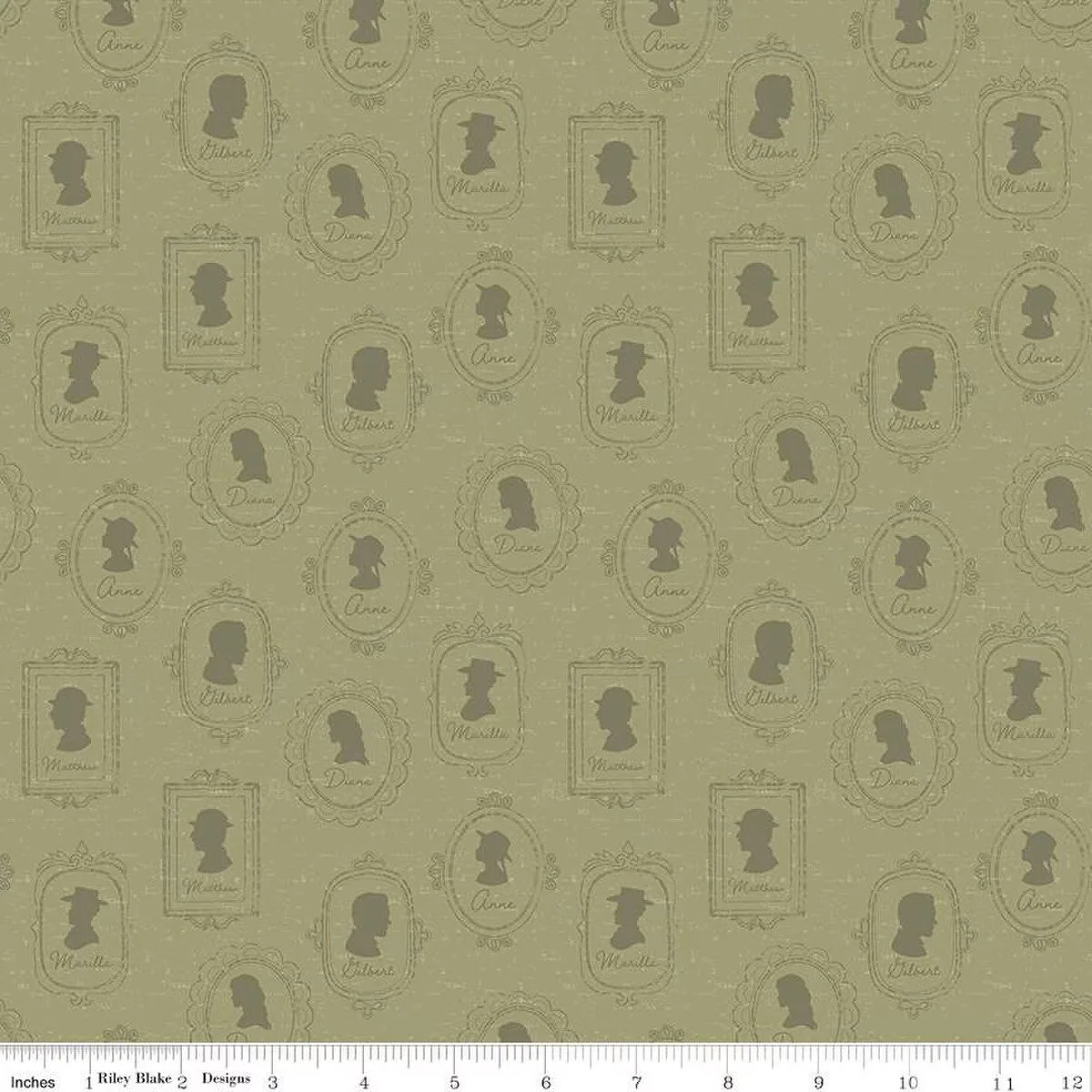 Anne of Green Gables Silhouettes Green SKU: C16123-GREEN