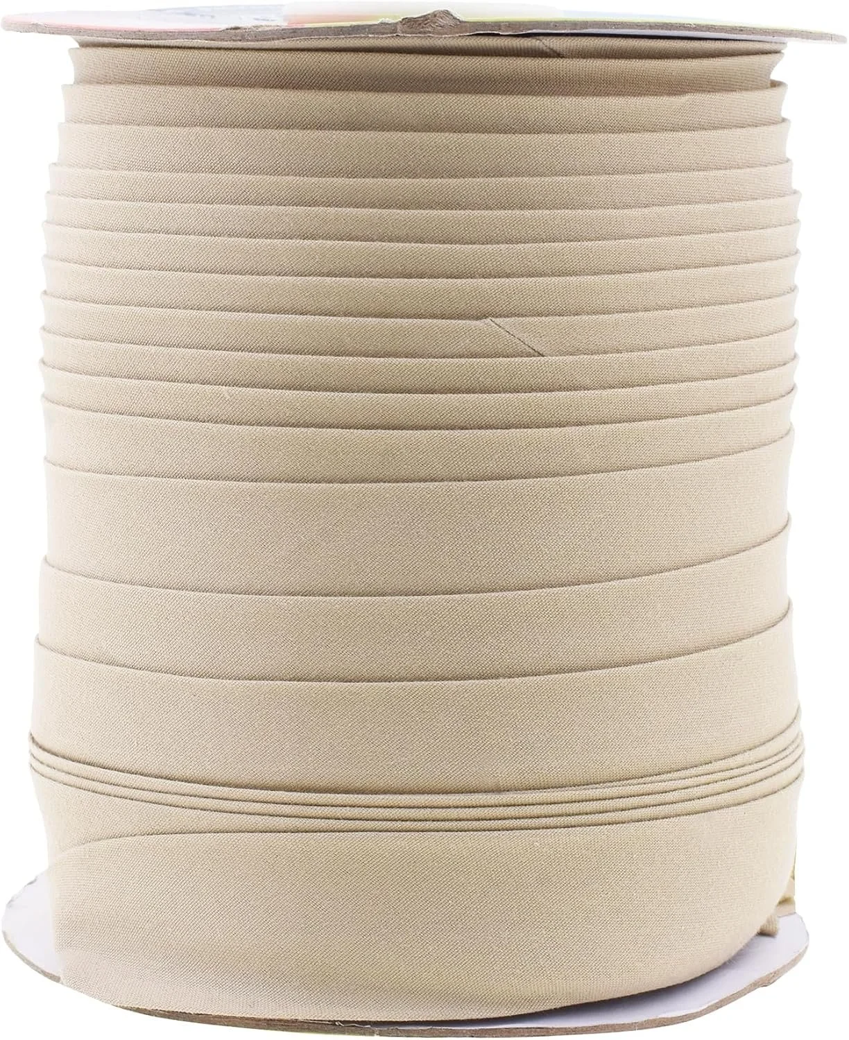 Mandala Crafts 1 Inch Cream Double Fold Bias Tape for Sewing - Bias Binding Tape for Quilting Binding, Hemming, Seam, and Fabric Piping