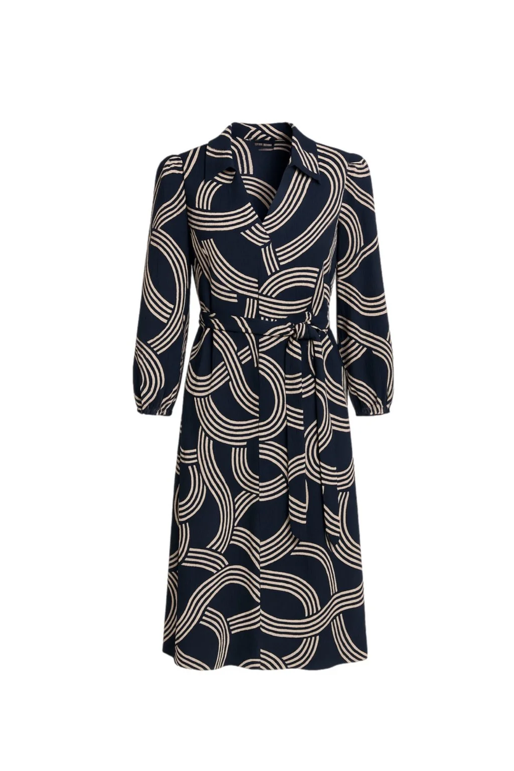 The Kensington Dress – Navy Geo