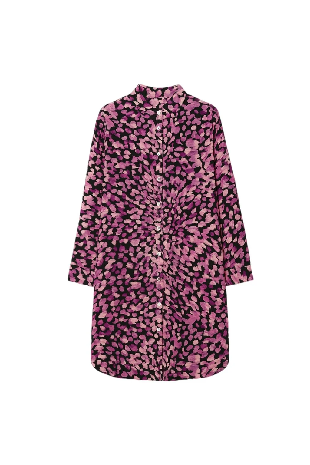 The Soho Shirt Dress – Pink Leopard