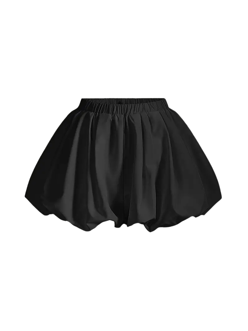 Balloon Mini Skirt in Noir
